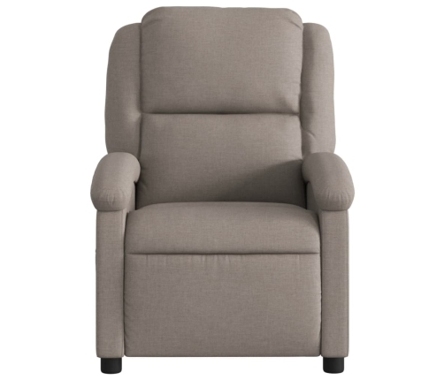 Sillón reclinable de masaje eléctrico tela gris taupe