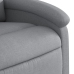 Sillón reclinable elevable de tela gris claro