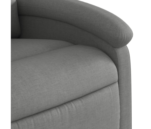 Sillón reclinable elevable de tela gris oscuro