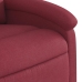 Sillón reclinable elevable tela rojo tinto