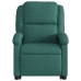 Sillón reclinable elevable tela verde oscuro