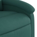 Sillón reclinable elevable tela verde oscuro