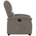 Sillón reclinable elevable tela gris taupe