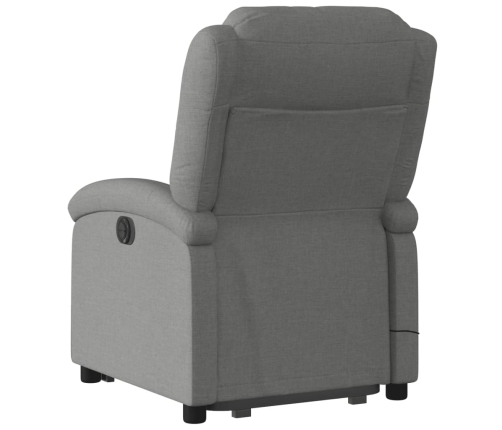 Silla de masaje reclinable de pie de tela gris oscuro