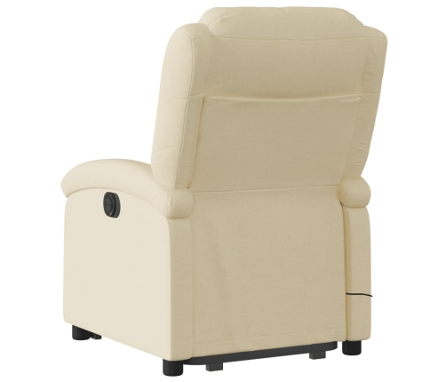 Silla de masaje reclinable de pie de tela color crema