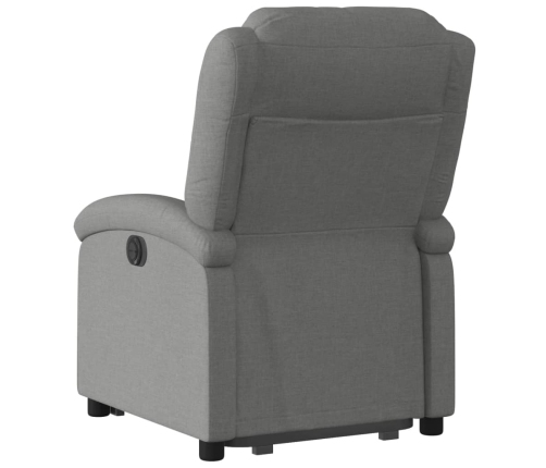 Sillón eléctrico reclinable elevable de tela gris oscuro