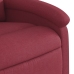 Sillón eléctrico reclinable elevable de tela rojo tinto