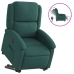 Sillón eléctrico reclinable elevable de tela verde oscuro