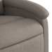 Sillón eléctrico reclinable elevable de tela gris taupe