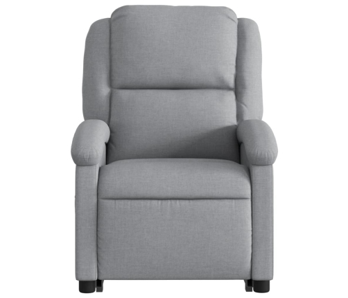 Sillón de masaje eléctrico reclinable elevable tela gris claro