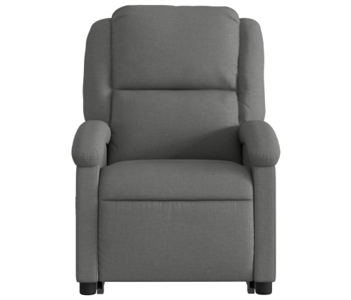 Sillón de masaje eléctrico reclinable elevable tela gris oscuro