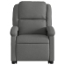 Sillón de masaje eléctrico reclinable elevable tela gris oscuro