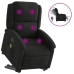 Sillón de masaje eléctrico reclinable elevable tela negro