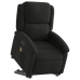 Sillón de masaje eléctrico reclinable elevable tela negro