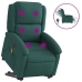 Sillón masaje eléctrico reclinable elevable tela verde oscuro