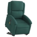 Sillón masaje eléctrico reclinable elevable tela verde oscuro