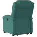 Sillón masaje eléctrico reclinable elevable tela verde oscuro