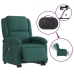 Sillón masaje eléctrico reclinable elevable tela verde oscuro