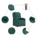 Sillón masaje eléctrico reclinable elevable tela verde oscuro