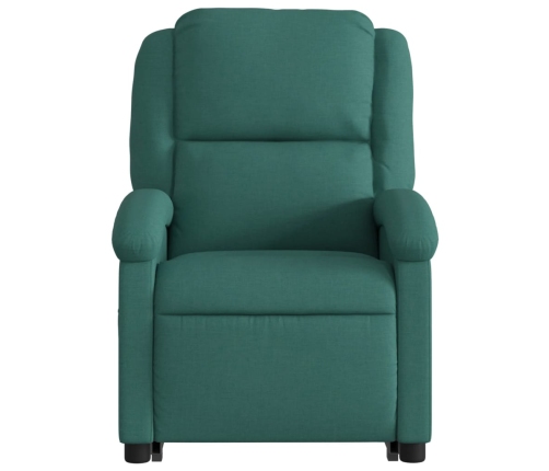 Sillón masaje eléctrico reclinable elevable tela verde oscuro