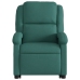 Sillón masaje eléctrico reclinable elevable tela verde oscuro