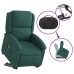 Sillón masaje eléctrico reclinable elevable tela verde oscuro