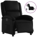 Sillón reclinable eléctrico de cuero sintético negro