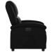 Sillón reclinable eléctrico de cuero sintético negro