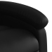 Sillón reclinable eléctrico de cuero sintético negro