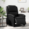 Sillón reclinable eléctrico de cuero sintético negro