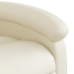 Sillón reclinable eléctrico de cuero sintético crema