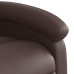 Sillón reclinable eléctrico de cuero sintético marrón