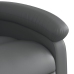 Sillón reclinable eléctrico de cuero sintético gris