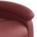 Sillón reclinable eléctrico de cuero sintético rojo tinto