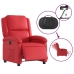 Sillón reclinable eléctrico de cuero sintético rojo