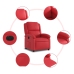 Sillón reclinable eléctrico de cuero sintético rojo