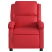 Sillón reclinable eléctrico de cuero sintético rojo