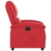 Sillón reclinable eléctrico de cuero sintético rojo