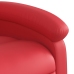 Sillón reclinable eléctrico de cuero sintético rojo