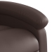 Sillón de masaje reclinable eléctrico cuero sintético marrón