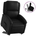 Sillón reclinable elevable cuero artificial negro