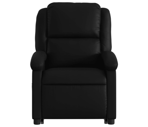 Sillón reclinable elevable cuero artificial negro