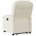 Sillón reclinable elevable cuero artificial color crema