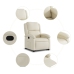 Sillón reclinable elevable cuero artificial color crema