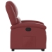 Sillón reclinable elevable cuero artificial rojo tinto