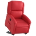 Sillón reclinable elevable cuero artificial rojo