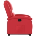 Sillón reclinable elevable cuero artificial rojo