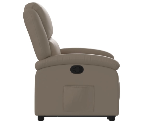 Sillón reclinable elevable cuero artificial color capuchino