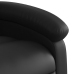 Sillón reclinable de masaje de pie cuero artificial negro