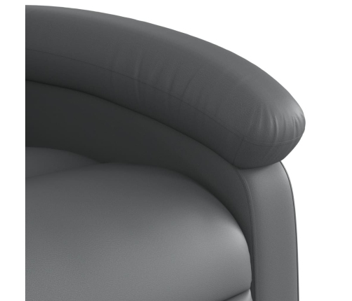 Sillón reclinable de masaje de pie cuero artificial gris